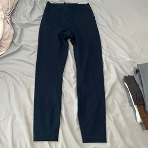 Navy blue Lululemon leggings (I think wunder under style)